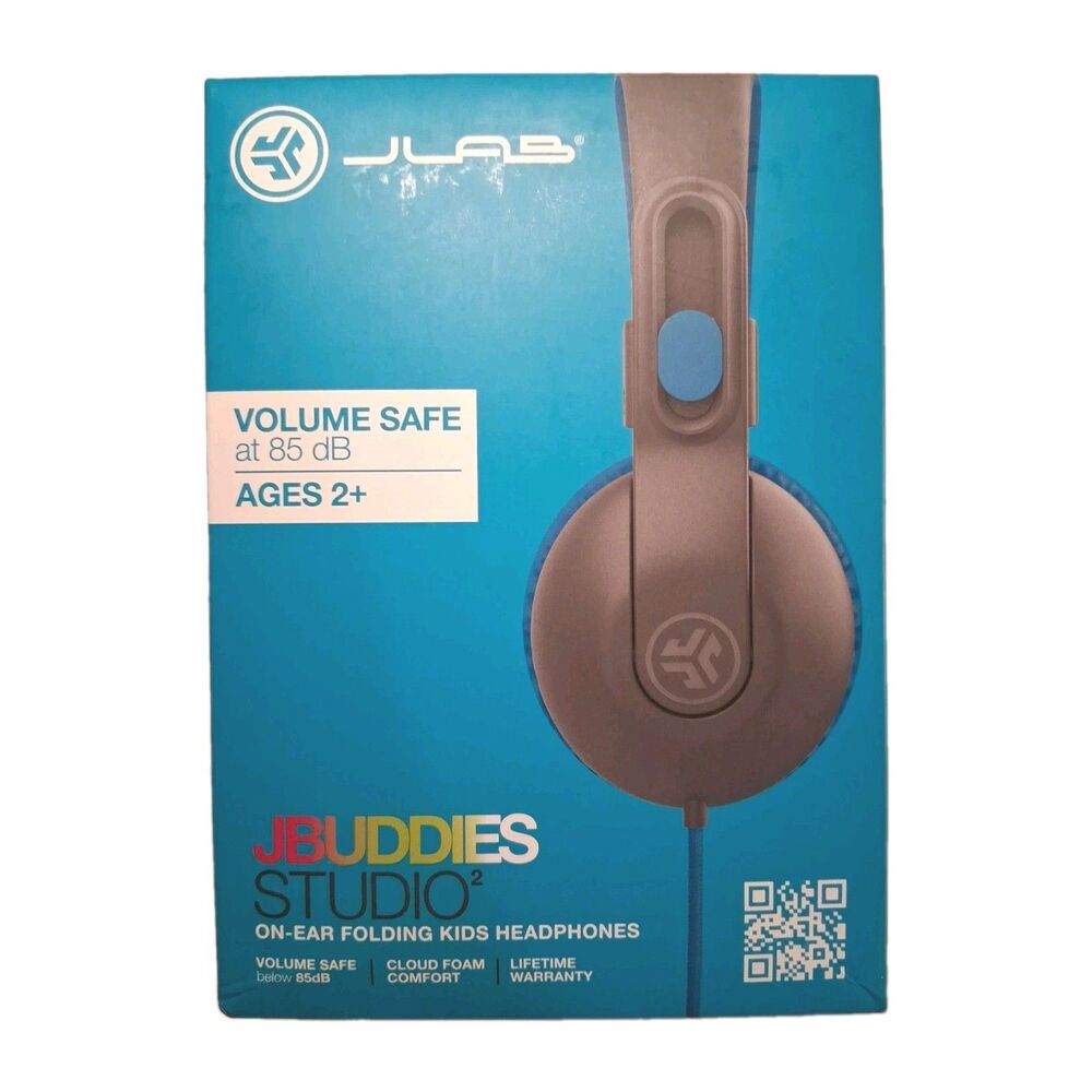 JLab JBuddies Studio 2 Kids On-Ear On-Ear Kids Wired Headphones w/ Mic - NEW !!!